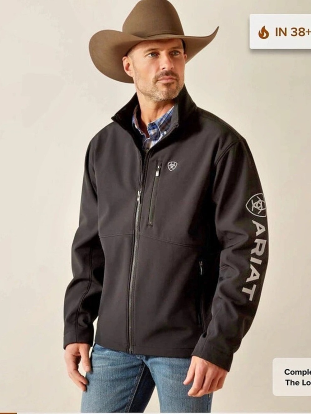 Ariat Men's Logo Softshell Jacket Black Jacket
